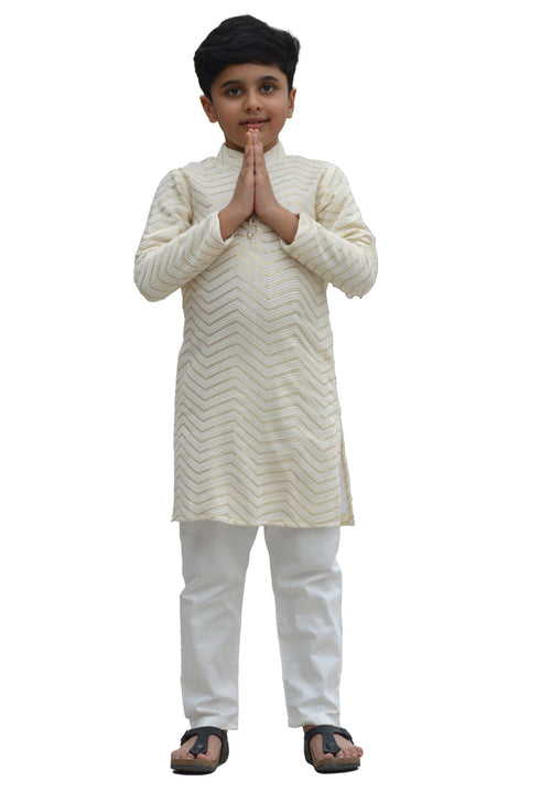 Off White Kurta Set