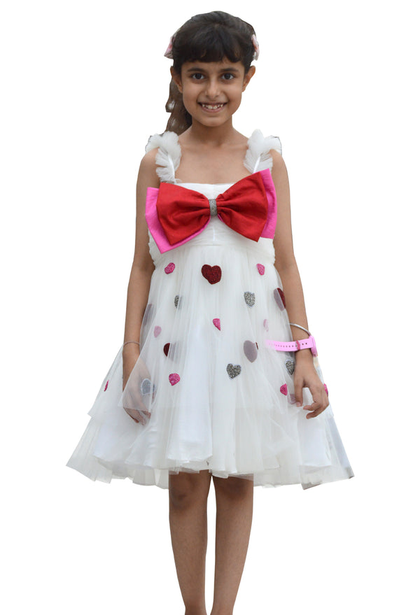 Love White Dress with Bow