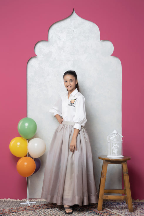 MISO CUTE SHIRT WITH TISSUE SKIRT