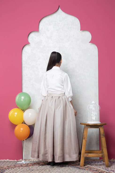 MISO CUTE SHIRT WITH TISSUE SKIRT