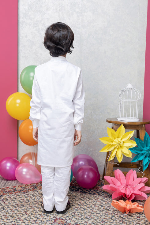 GANPATI BABA WHITE KURTA SET