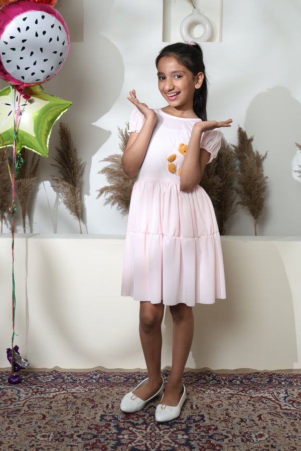 TEDDY BEAR PINK DRESS