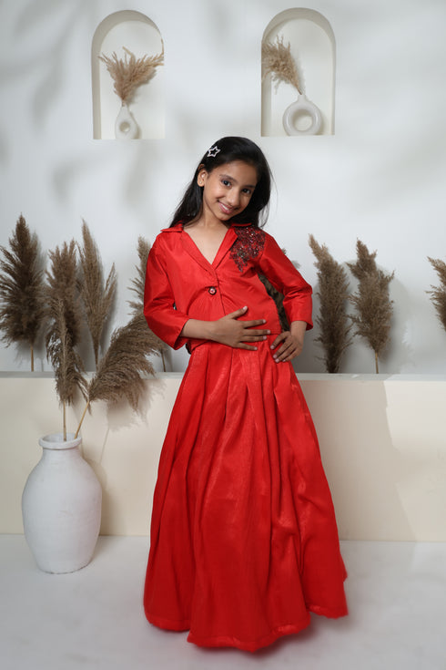 HEART RED JACKET WITH SKIRT