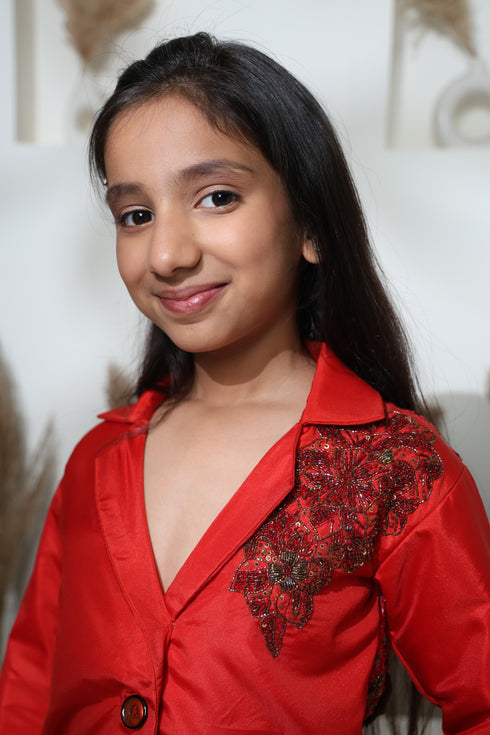 HEART RED JACKET WITH SKIRT