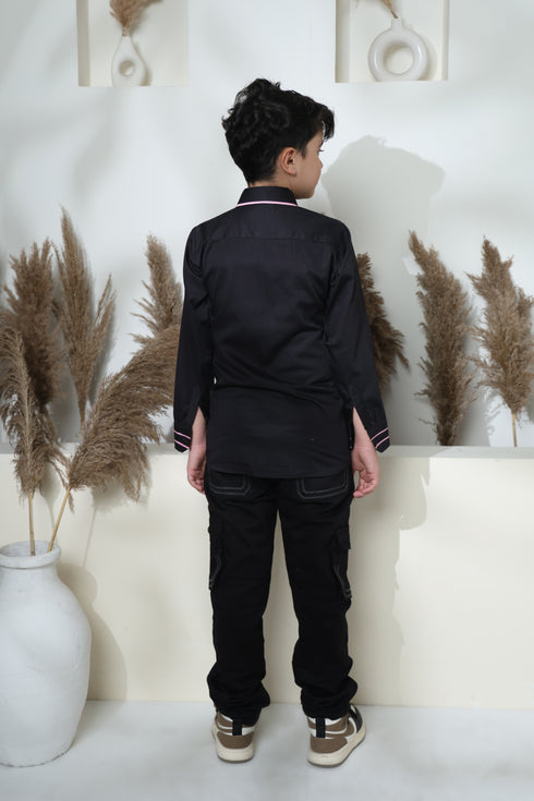 SWAG HEART WITH PINK CAR BLACK SHIRT