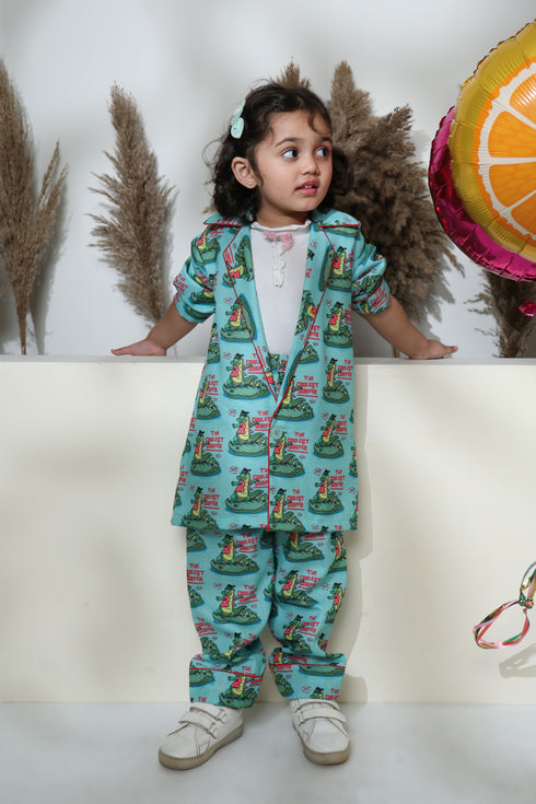 CROCODILE BLAZER SET