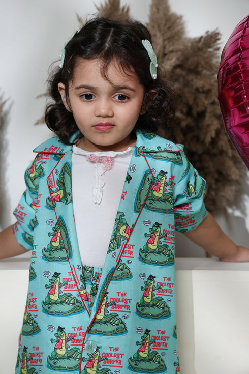 CROCODILE BLAZER SET