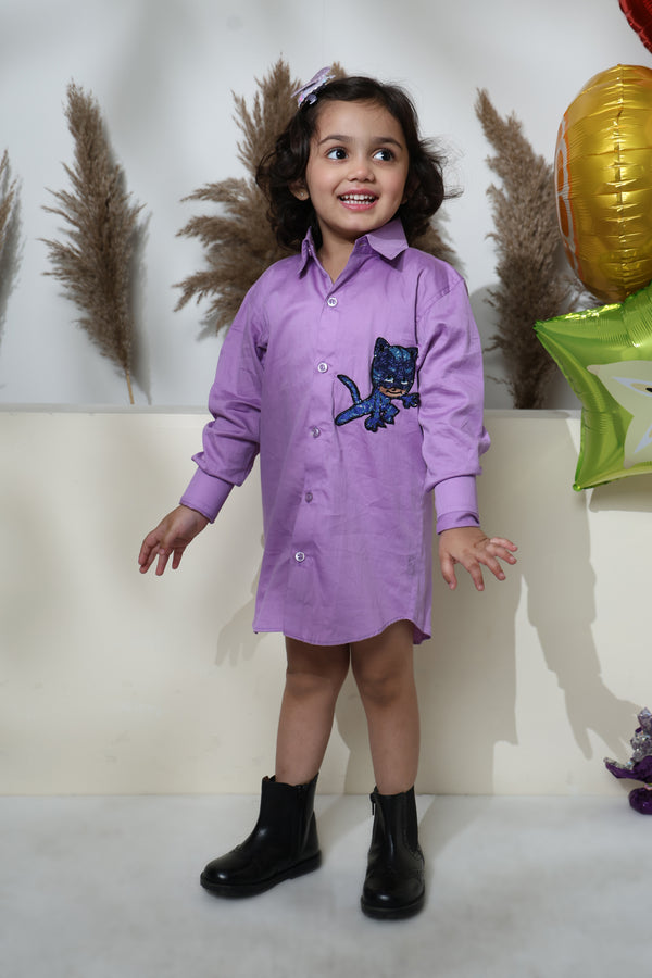 CATBOY VIBES LILAC SHIRT