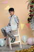 Grey kurta set with Jacket