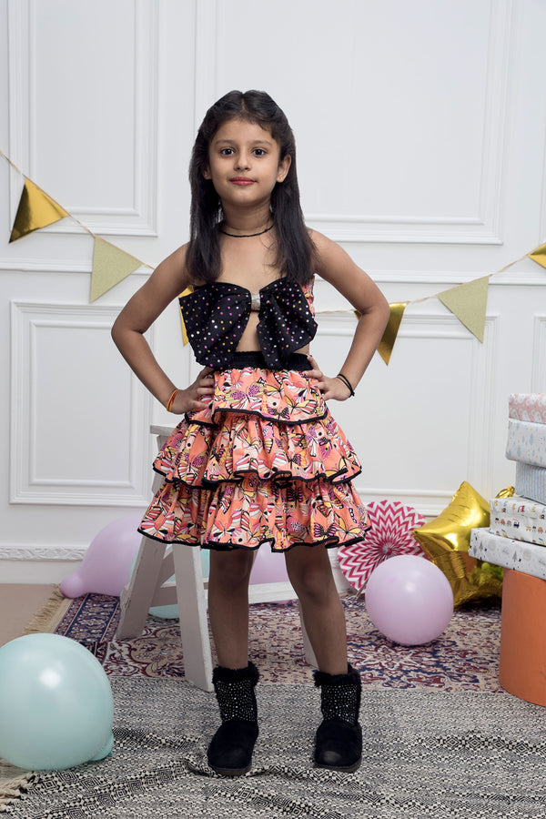 Black Bow with Butterfly Skirt