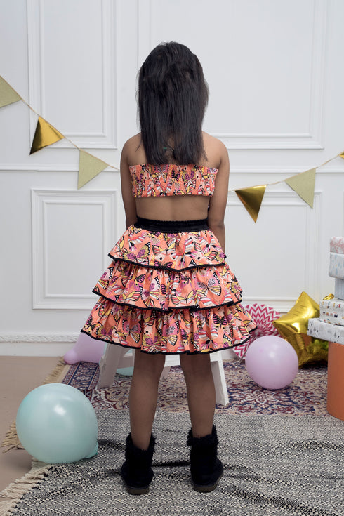 Black Bow with Butterfly Skirt