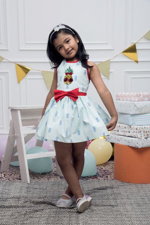 Pineapple Dress with Embroidery