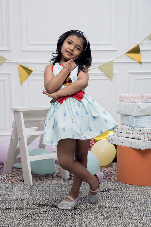 Pineapple Dress with Embroidery