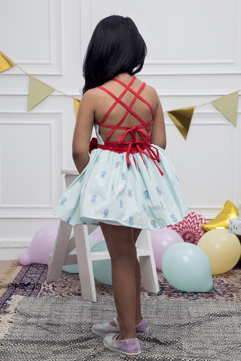 Pineapple Dress with Embroidery