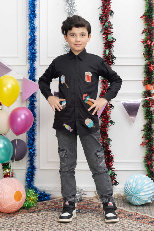 CARNIVAL THEME BLACK SHIRT