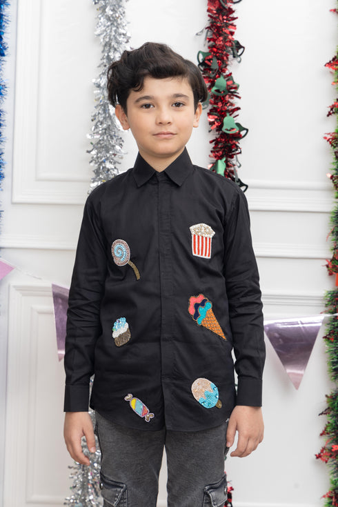 CARNIVAL THEME BLACK SHIRT