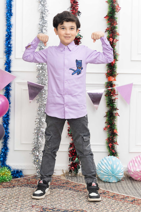 LILAC DINOSAUR SHIRT