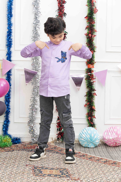 LILAC DINOSAUR SHIRT