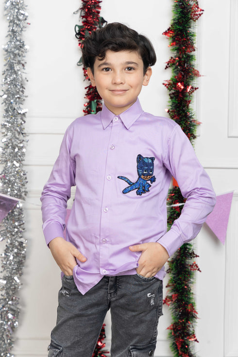 LILAC DINOSAUR SHIRT