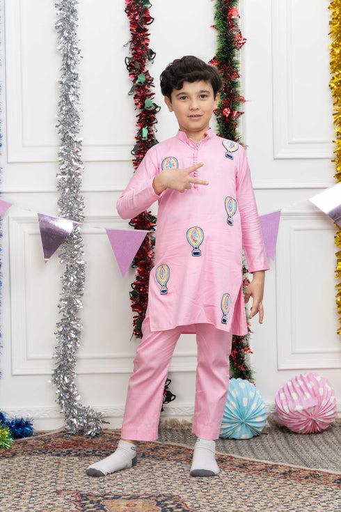 AIRBALLON PINK KURTA SET