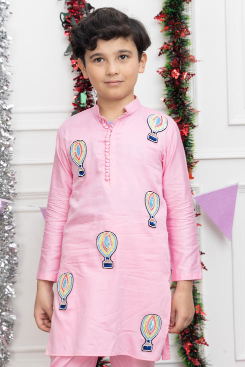 AIRBALLON PINK KURTA SET