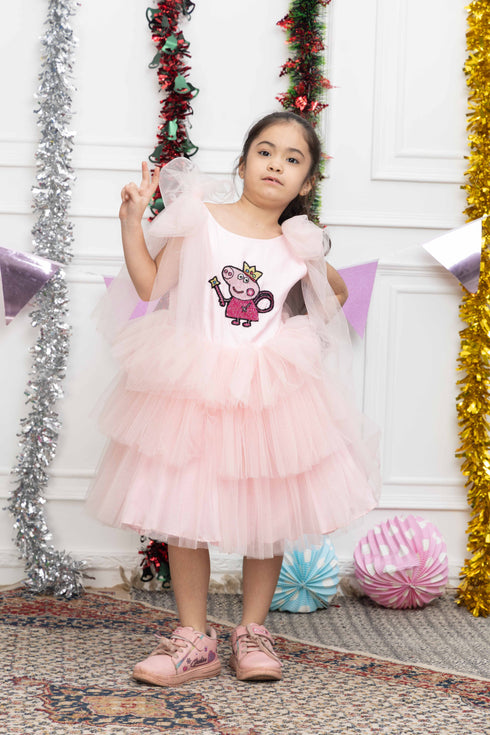 PEPPA PIG PEACH NET DRESS