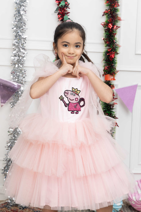 PEPPA PIG PEACH NET DRESS