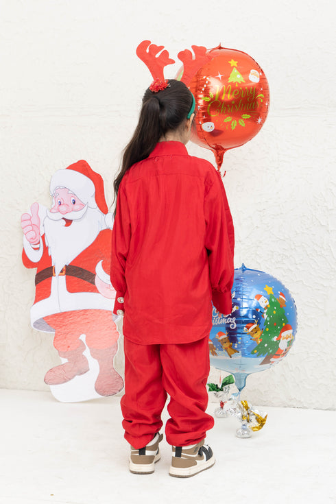 RED SANTA SILK SET