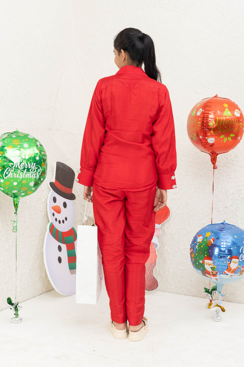 RED SANTA SILK SET