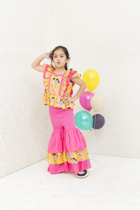 RAKHI YELLOW PINK SET