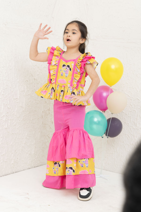 RAKHI YELLOW PINK SET