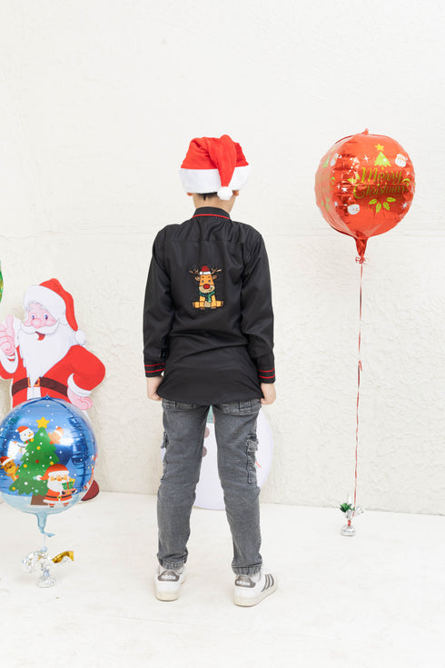 REINDEER BLACK SHIRT