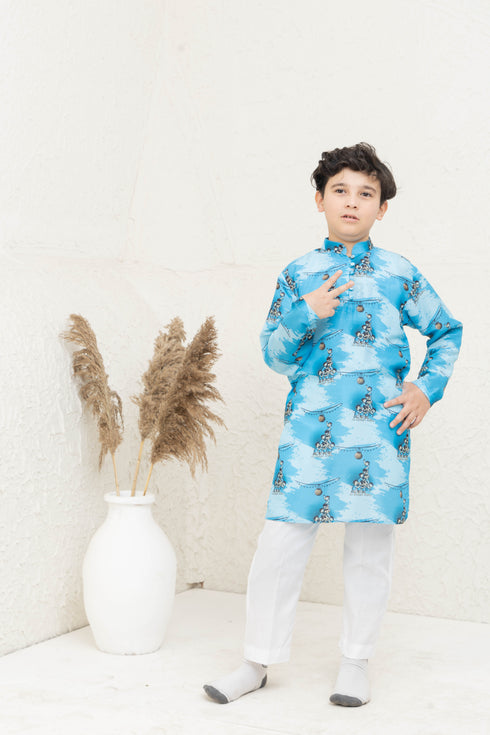 HANDI LIGHT BLUE KURTA SET