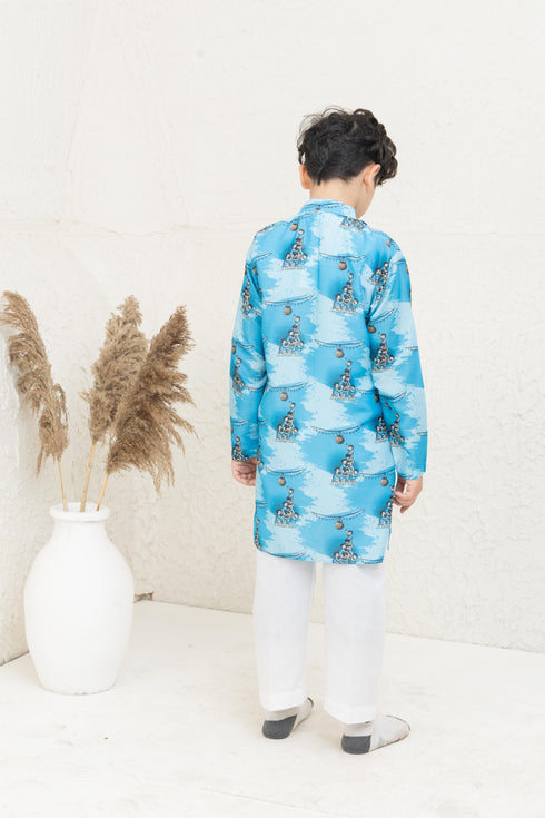 HANDI LIGHT BLUE KURTA SET