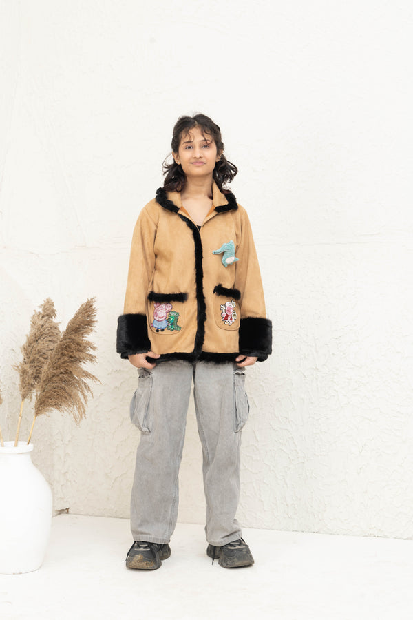 PEPPA AND GEORGE PIG BROWN JACKET