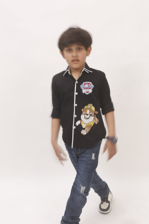 Paw Petrol Black Shirt