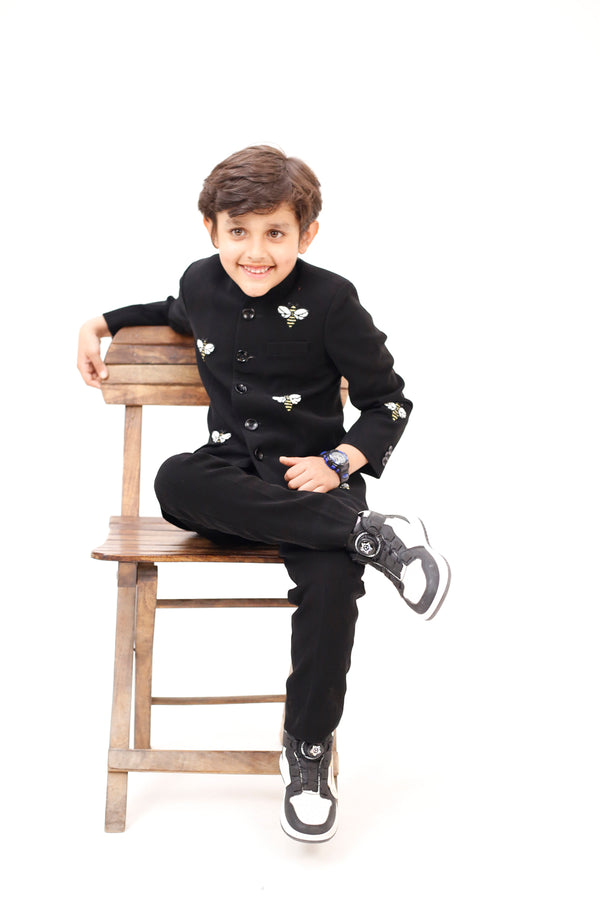 Black Jodpuri With Honey Bee