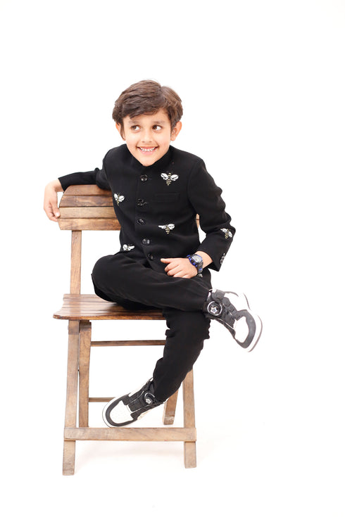 Black Jodpuri With Honey Bee