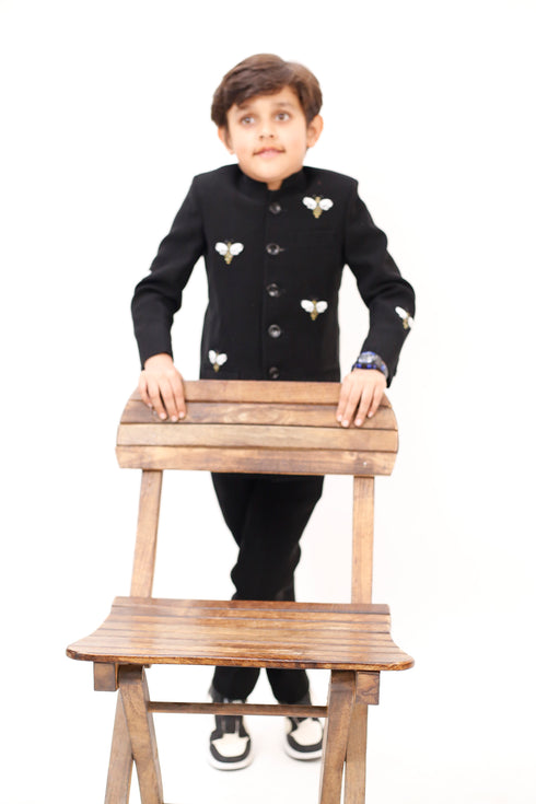 Black Jodpuri With Honey Bee