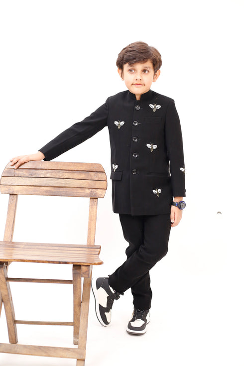 Black Jodpuri With Honey Bee