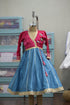 Anarkali Pink and Blue Indian Attire