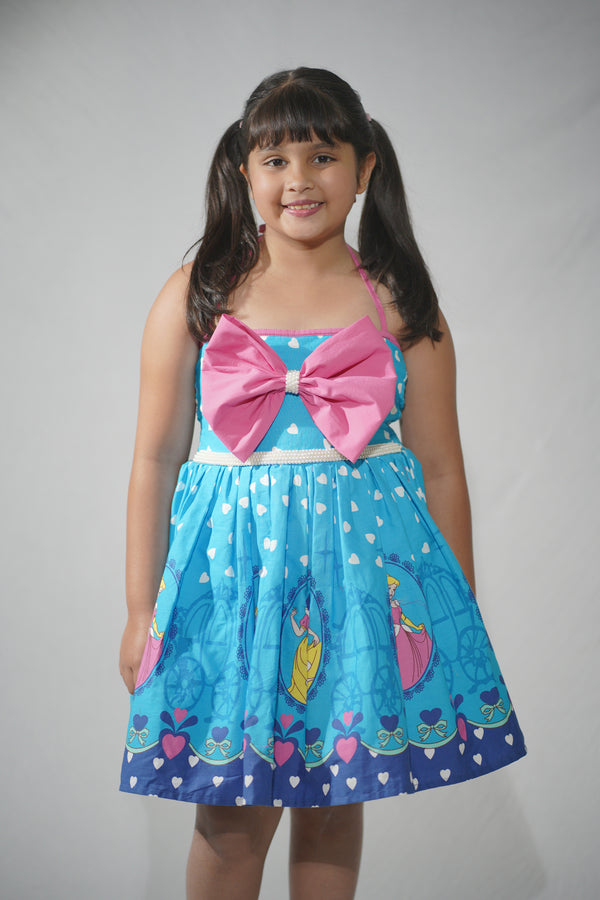 Blue Princess Character Bow Dress